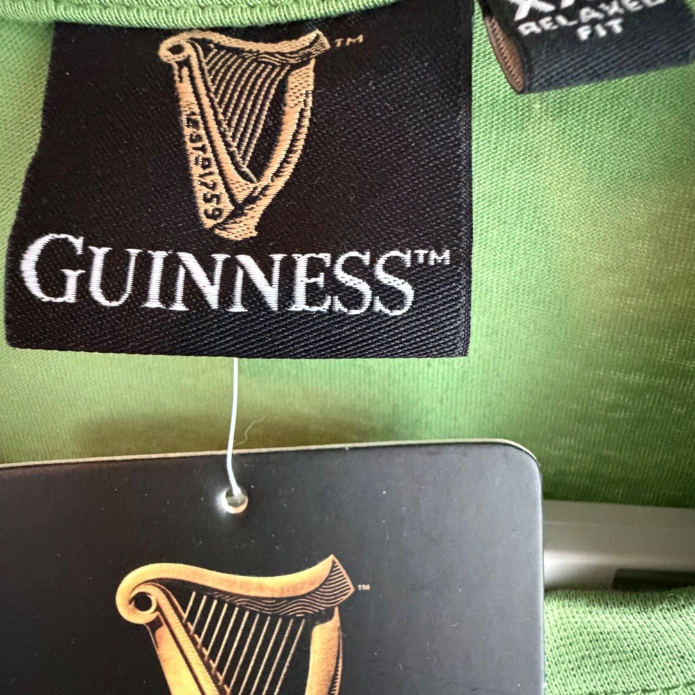 Guinness Foreign Extra Stout Green Graphic T-Shirt Mens XXL Relaxed Fit New - Picture 5 of 7